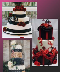 Rock themed wedding cakes